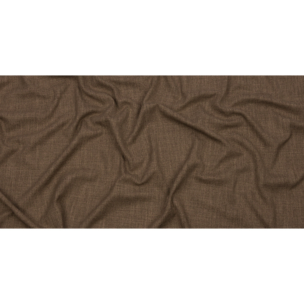 Soft Textured Recycled Polyester Drapery Woven - Otter - British Imported Full