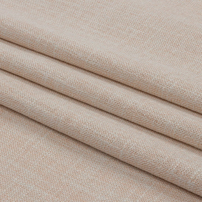 Soft Textured Recycled Polyester Drapery Woven - Oyster - British Imported Folded