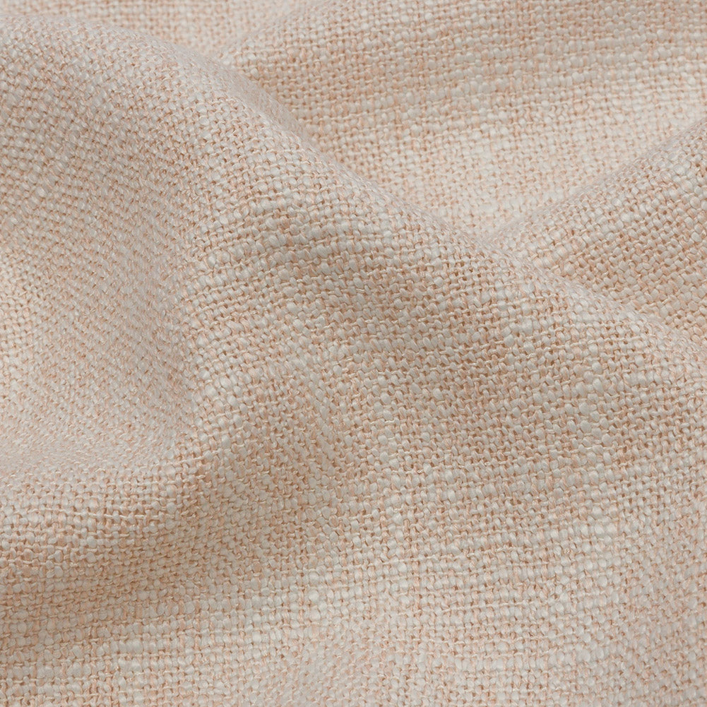Soft Textured Recycled Polyester Drapery Woven - Oyster - British Imported Detail