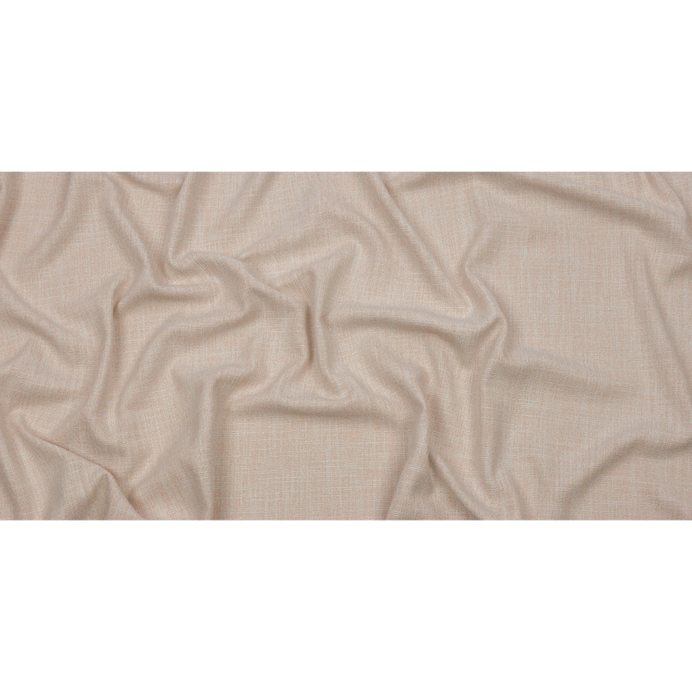 Soft Textured Recycled Polyester Drapery Woven - Oyster - British Imported Full