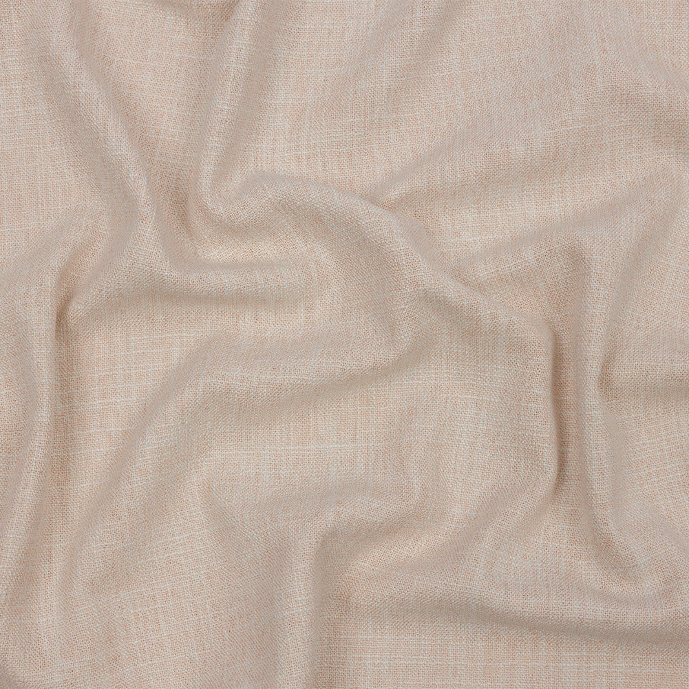Soft Textured Recycled Polyester Drapery Woven - Oyster - British Imported