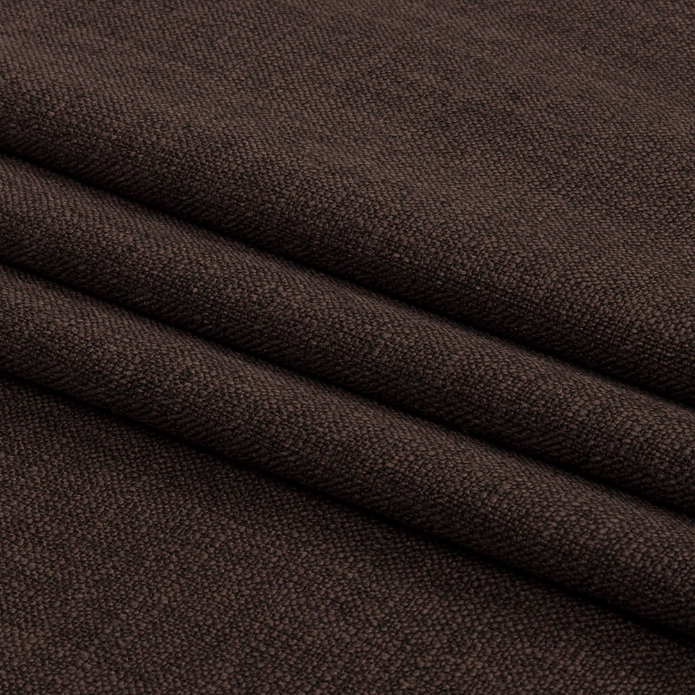 Soft Textured Recycled Polyester Drapery Woven - Praline - British Imported Folded