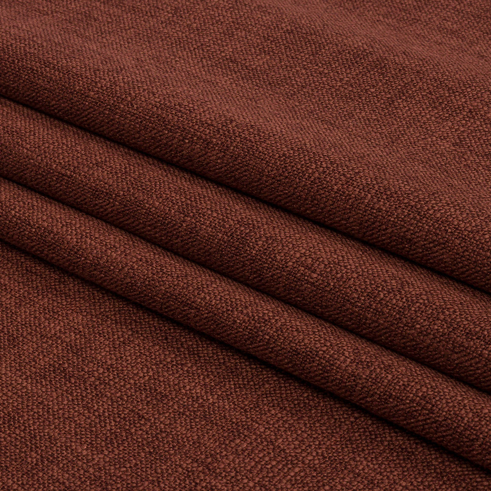 Soft Textured Recycled Polyester Drapery Woven - Saffron - British Imported Folded