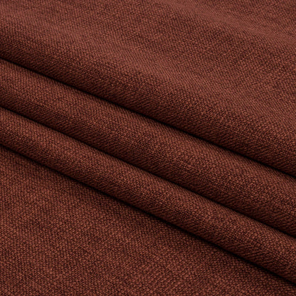 Soft Textured Recycled Polyester Drapery Woven - Saffron - British Imported Folded
