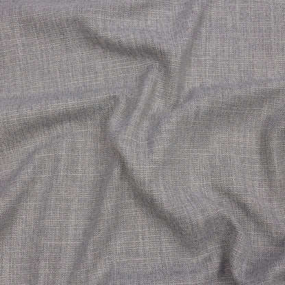 Soft Textured Recycled Polyester Drapery Woven - Silver - British Imported