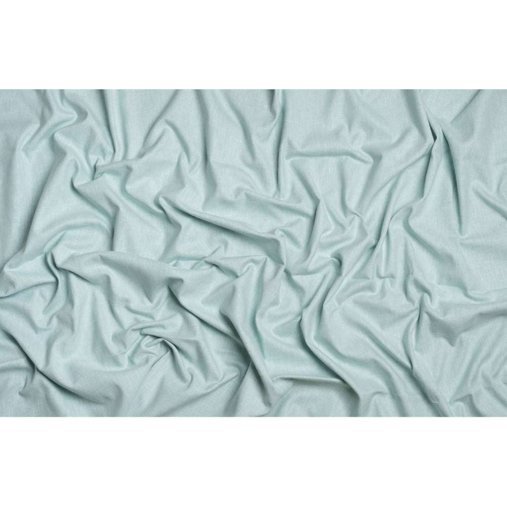 Slubbed Cotton and Polyester Woven - Duckegg - British Imported Full
