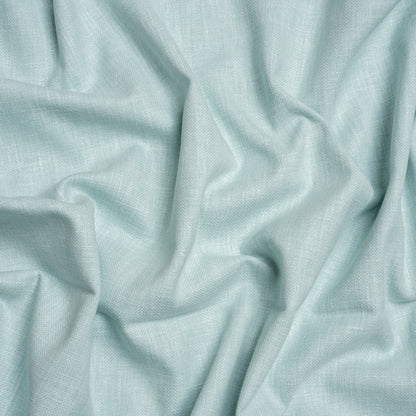 Slubbed Cotton and Polyester Woven - Duckegg - British Imported