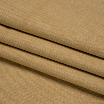 Slubbed Cotton and Polyester Woven - Gold - British Imported Folded