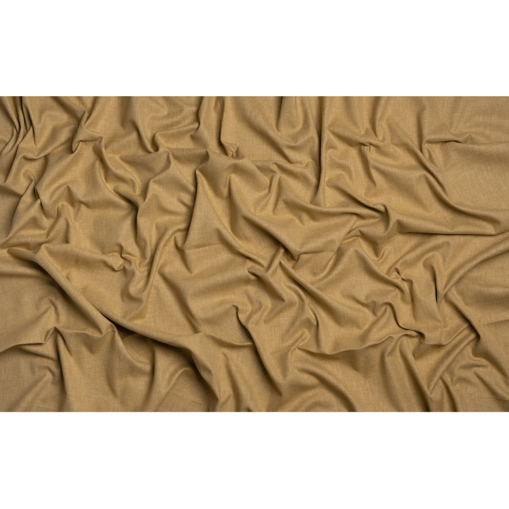 Slubbed Cotton and Polyester Woven - Gold - British Imported Full