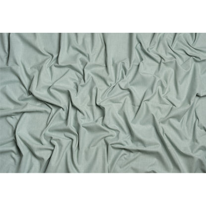 Slubbed Cotton and Polyester Woven - Gray Green - British Imported Full