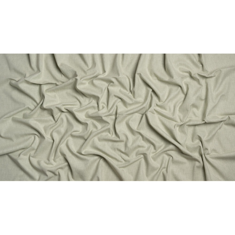 Slubbed Cotton and Polyester Woven - Sage - British Imported Full
