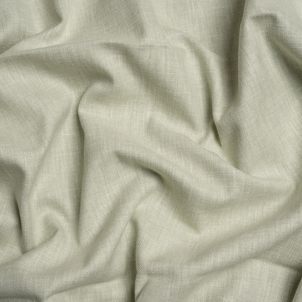Slubbed Cotton and Polyester Woven - Sage - British Imported