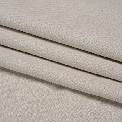 Slubbed Cotton and Polyester Woven - Silver - British Imported Folded