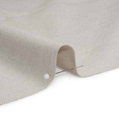 Slubbed Cotton and Polyester Woven - Silver - British Imported Detail