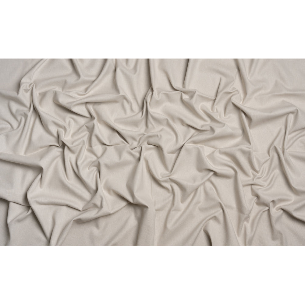 Slubbed Cotton and Polyester Woven - Silver - British Imported Full