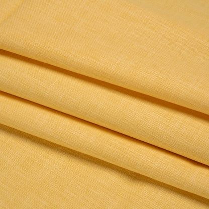 Slubbed Cotton and Polyester Woven - Sunshine - British Imported Folded