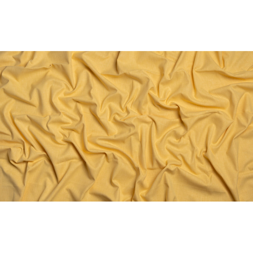 Slubbed Cotton and Polyester Woven - Sunshine - British Imported Full