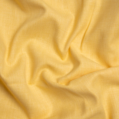 Slubbed Cotton and Polyester Woven - Sunshine - British Imported