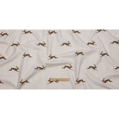 Cotton Canvas Print - Stone Running Hares - British Imported Full