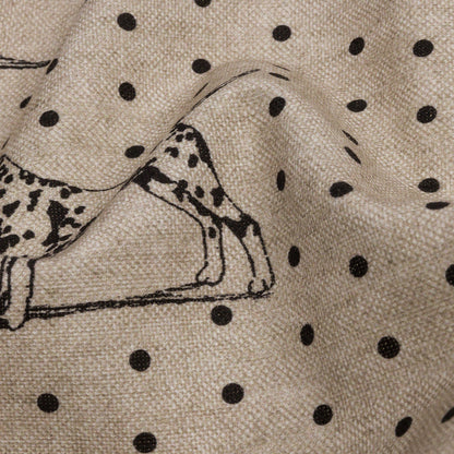 Cotton Canvas Print - Linen Dalmation Spots - British Imported Detail