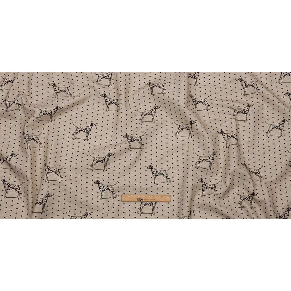 Cotton Canvas Print - Linen Dalmation Spots - British Imported Full