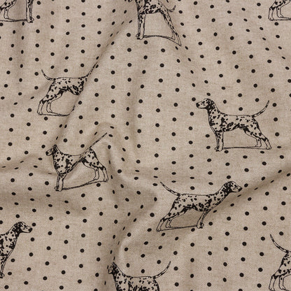 Cotton Canvas Print - Linen Dalmation Spots - British Imported