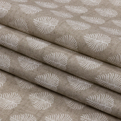 Cotton Canvas Print - Linen Leaves - British Imported Folded
