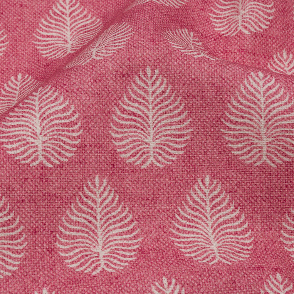 Cotton Canvas Print - Raspberry Leaves - British Imported Detail