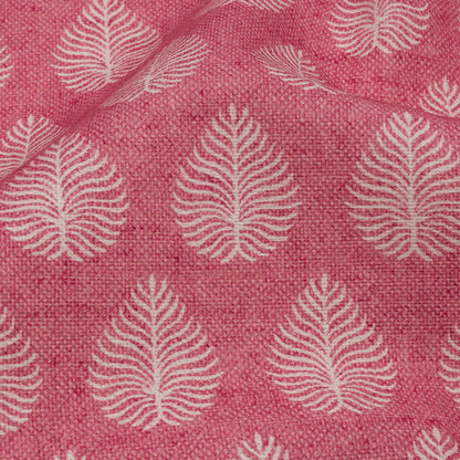 Cotton Canvas Print - Raspberry Leaves - British Imported Detail