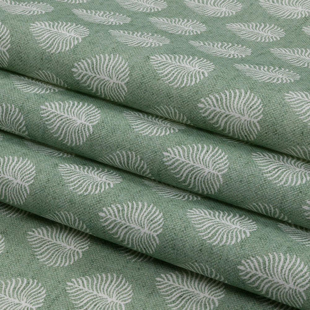 Cotton Canvas Print - Sage Leaves - British Imported Folded