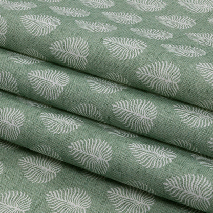 Cotton Canvas Print - Sage Leaves - British Imported Folded