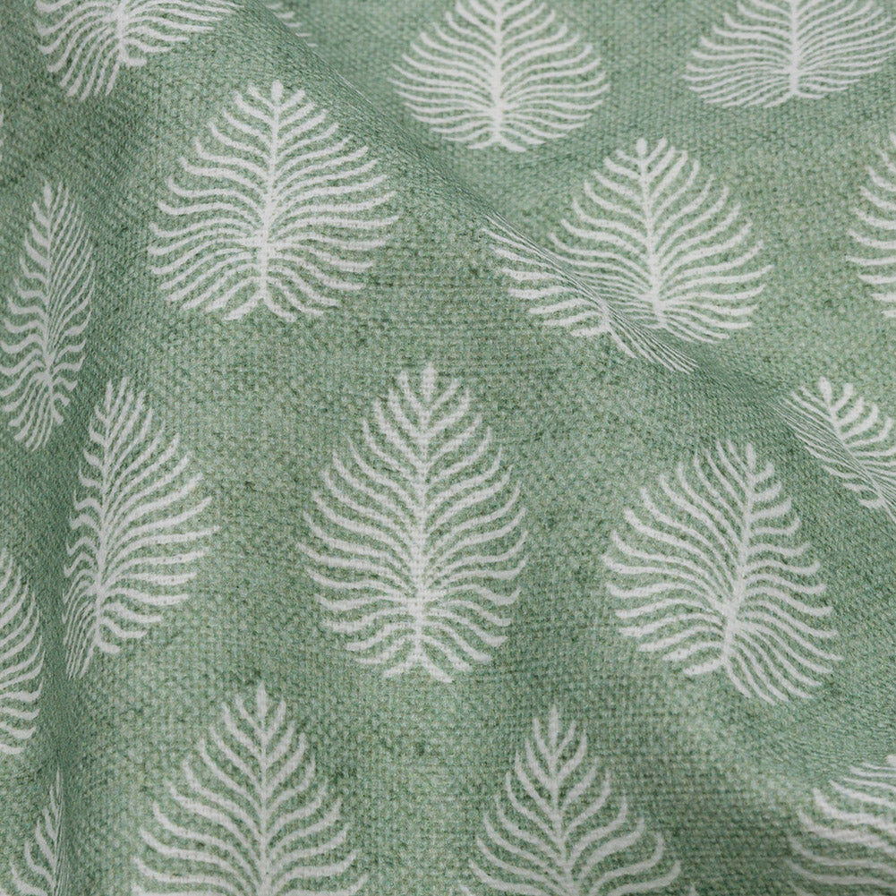 Cotton Canvas Print - Sage Leaves - British Imported Detail