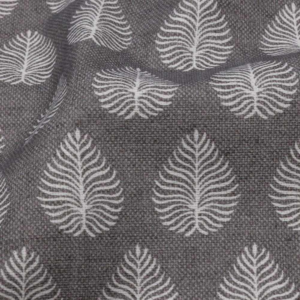 Cotton Canvas Print - Smoke Leaves - British Imported Detail