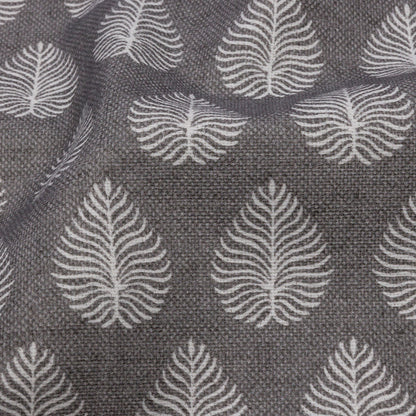 Cotton Canvas Print - Smoke Leaves - British Imported Detail