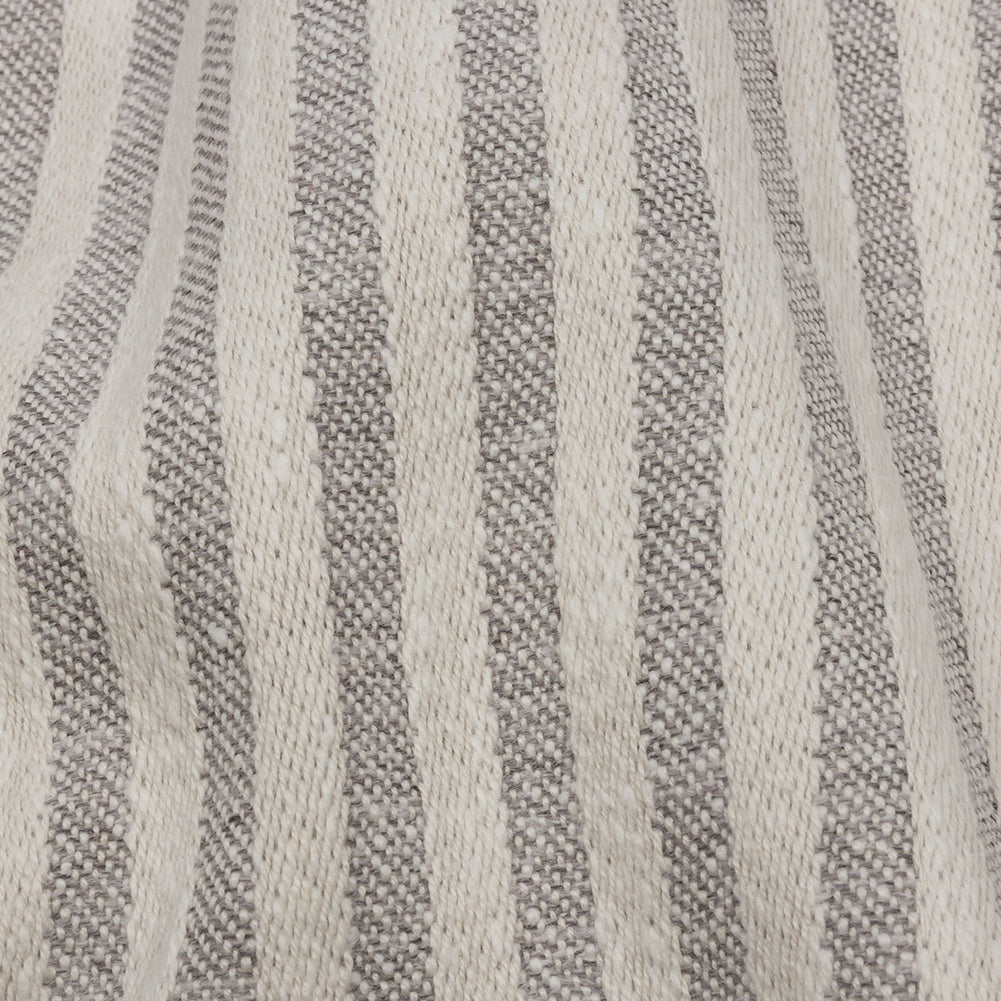 Cotton and Polyester Woven - Pebble - Raised Stripes - British Imported Detail