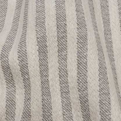 Cotton and Polyester Woven - Pebble - Raised Stripes - British Imported Detail