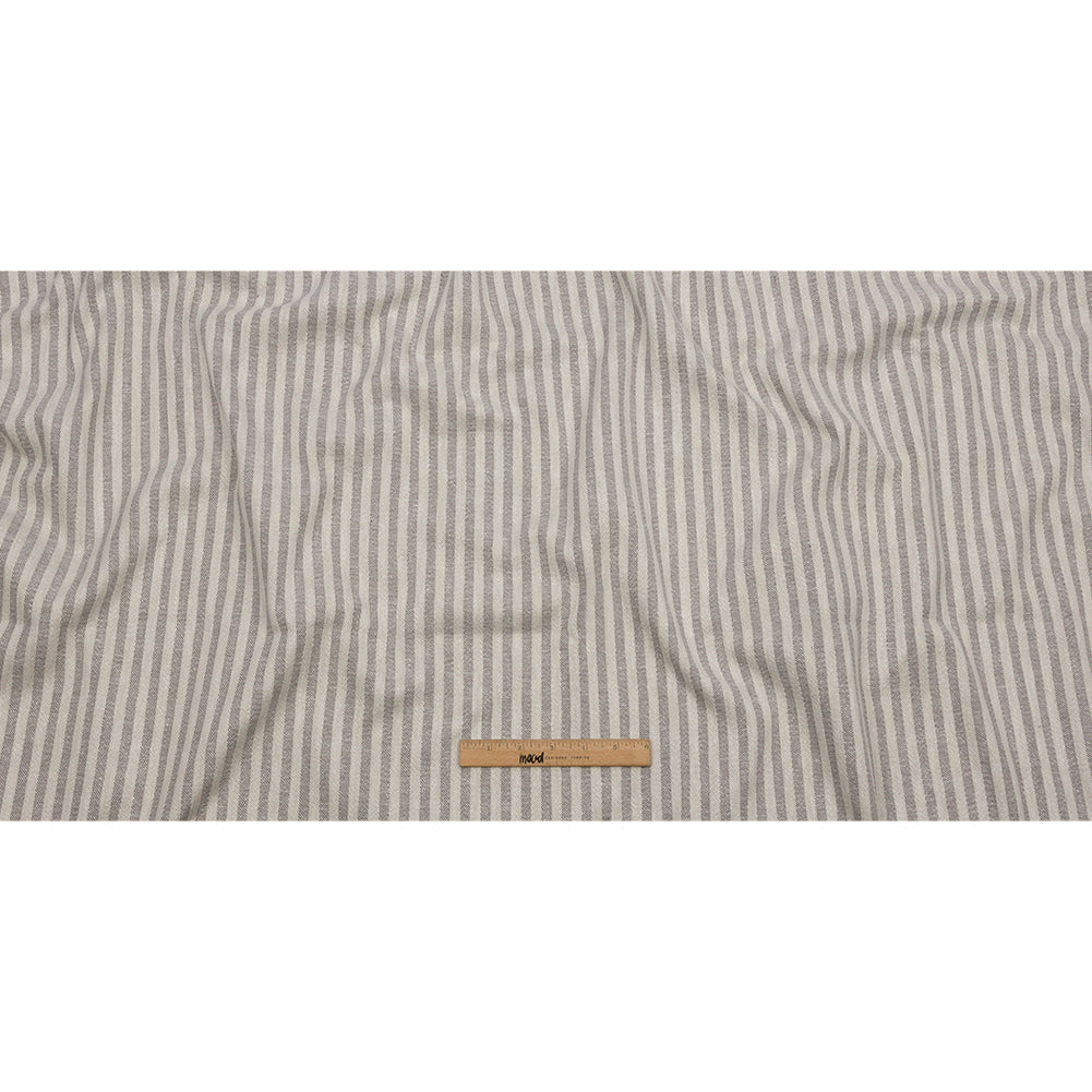 Cotton and Polyester Woven - Pebble - Raised Stripes - British Imported Full