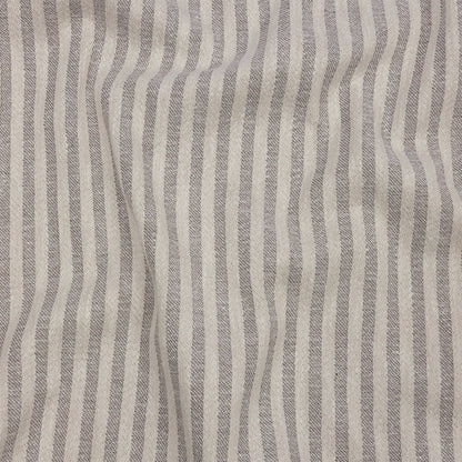 Cotton and Polyester Woven - Pebble - Raised Stripes - British Imported