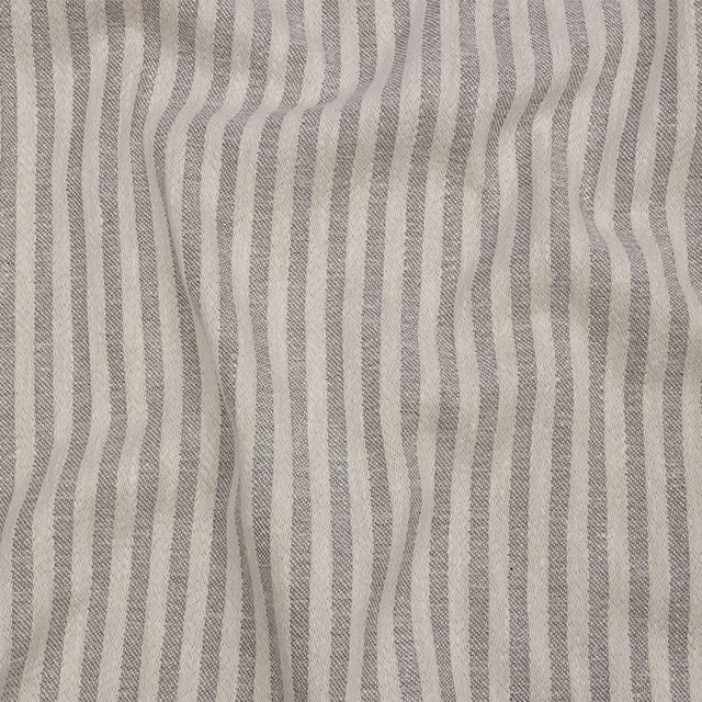 Cotton and Polyester Woven - Pebble - Raised Stripes - British Imported