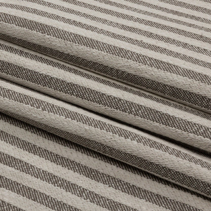 Cotton and Polyester Woven - Smoke - Raised Stripes - British Imported Folded