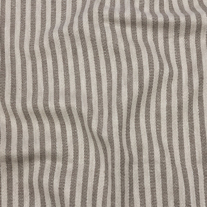 Cotton and Polyester Woven - Smoke - Raised Stripes - British Imported Detail