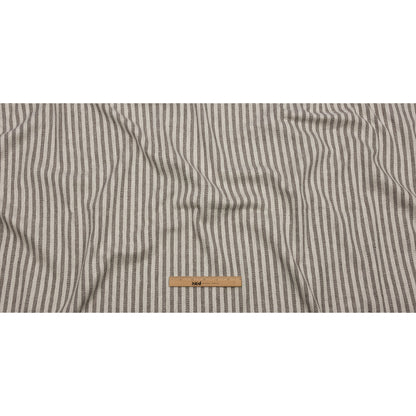 Cotton and Polyester Woven - Smoke - Raised Stripes - British Imported Full