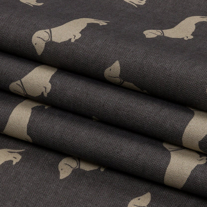 Cotton Canvas Print - Smoke Dachshunds - British Imported Folded