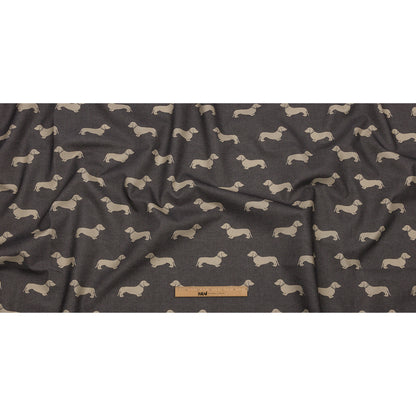 Cotton Canvas Print - Smoke Dachshunds - British Imported Full