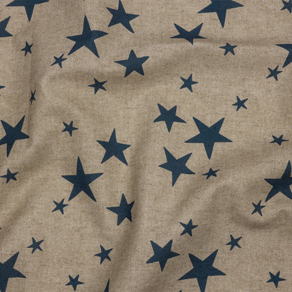 Cotton Canvas Print - Indigo Starlight - British Imported