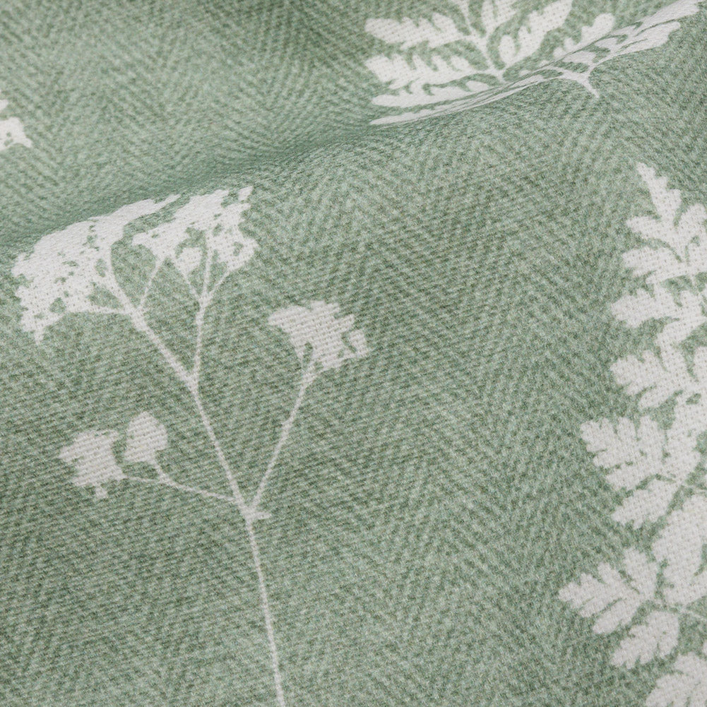 Cotton Canvas Print - Sage Botanical Silhouettes - British Imported Detail