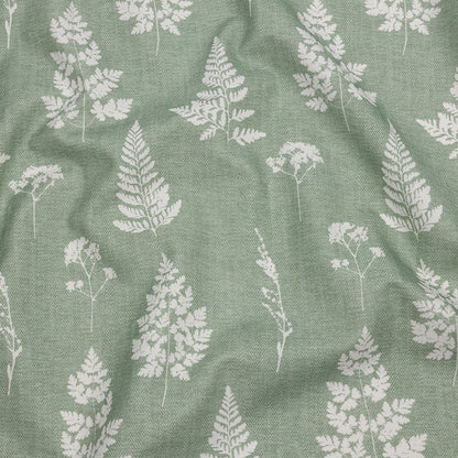 Cotton Canvas Print - Sage Botanical Silhouettes - British Imported