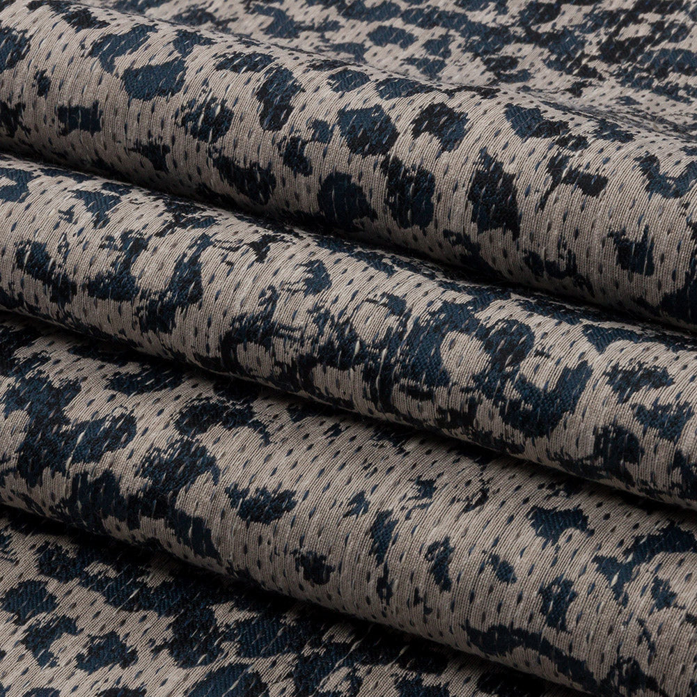 Drapery Jacquard - Midnight Spectacular Spots - British Imported Folded