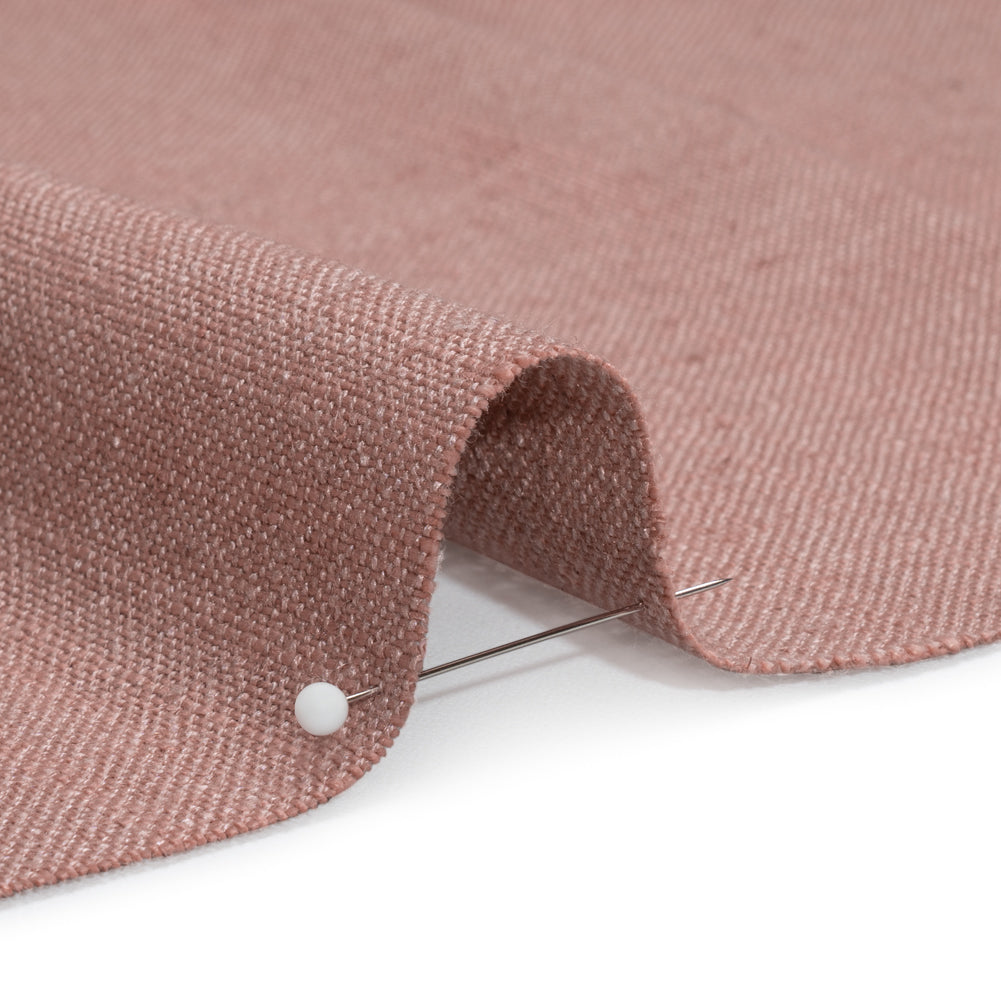 Linen, Viscose and Polyester Woven - Mulberry - British Imported Detail