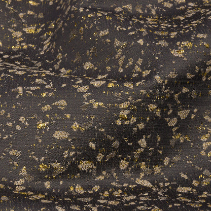 Metallic Drapery Jacquard - Ebony Speckled - British Imported Detail